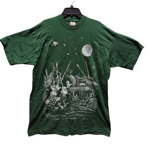 Vintage Disney Designs Green vintage single stitch magic kingdom shirt ONE SIZE